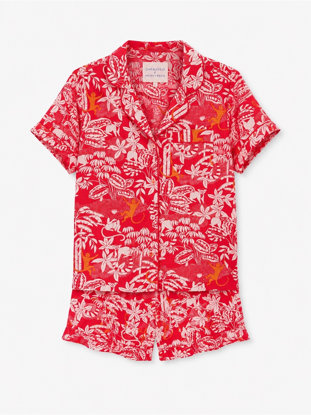 Printfresh x J. McLaughlin Swinging Palm Short PJ Set NWT - Picture 2 of 10
